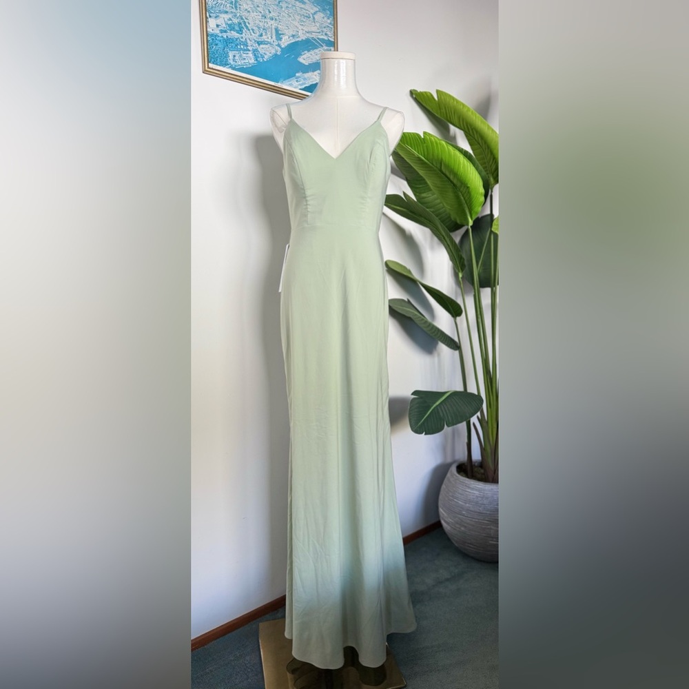 Azazie Dusty Sage Green Evening Gown bridesmaid formal dress